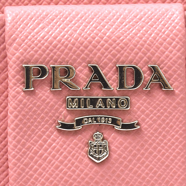 プラダ バッグ レディース ミニショルダーバッグ 小型サイズ コンパクト サフィアーノレザー ピンク PRADA 1NF674 中古