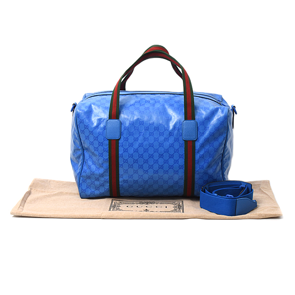 グッチ バッグ メンズ レディース GGクリスタル ボストンバッグ ショルダーバッグ 2WAY ブルー系 758664 GUCCI