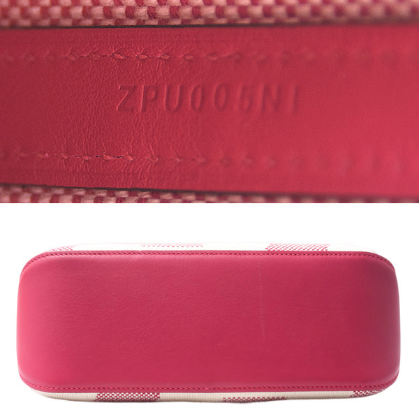 エルメス バッグ レディース H アンビエ 27 ハンドバッグ トワルアッシュ×スイフト フランボワーズ HERMES 中古