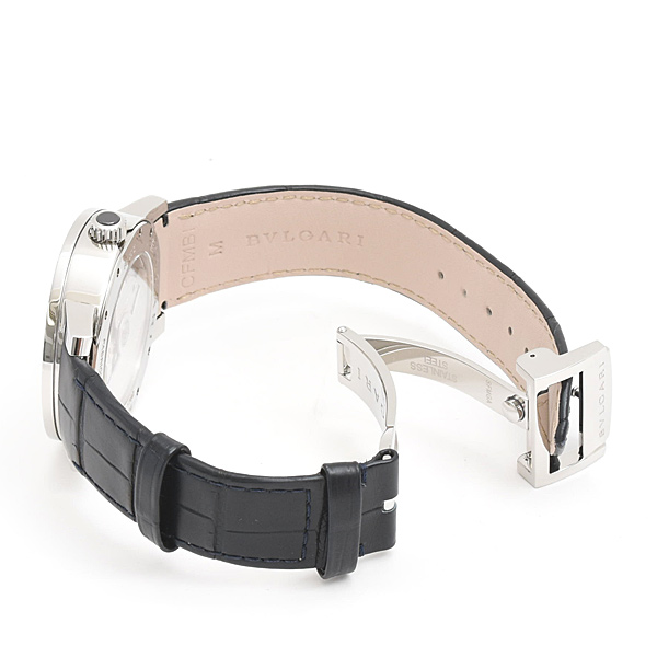 ブルガリ 時計 メンズ ブルガリブルガリ ソロテンポ 自動巻 シルバー文字盤  39mm 裏スケ ステンレス SS BVLGARI BB39C6SLD 中古