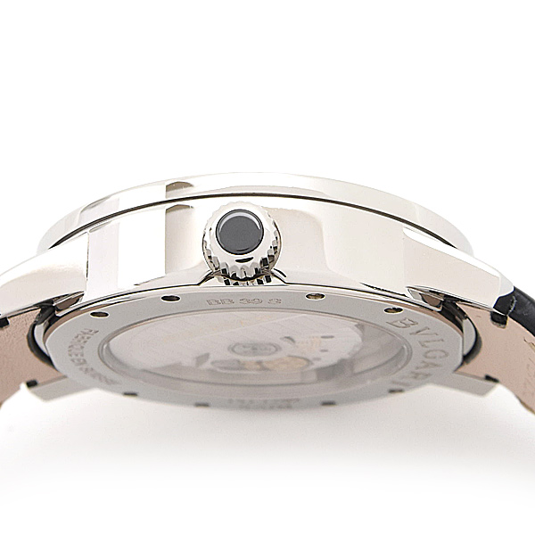 ブルガリ 時計 メンズ ブルガリブルガリ ソロテンポ 自動巻 シルバー文字盤  39mm 裏スケ ステンレス SS BVLGARI BB39C6SLD 中古