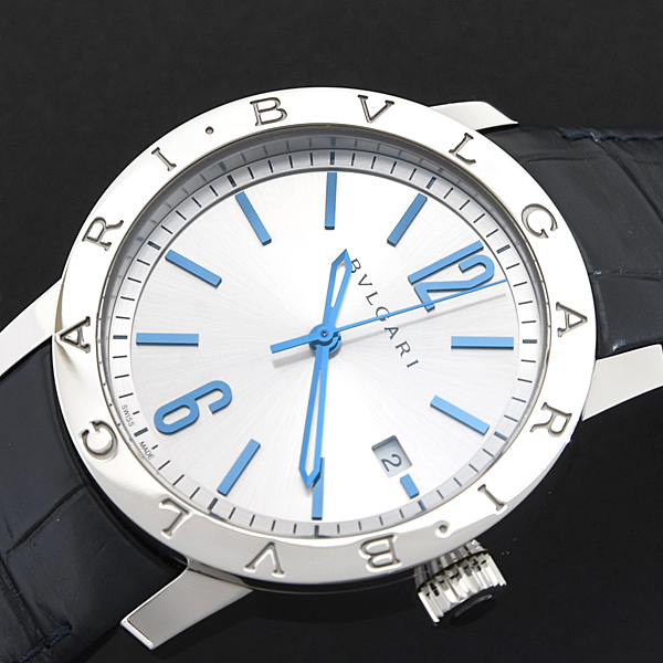 ブルガリ 時計 メンズ ブルガリブルガリ ソロテンポ 自動巻 シルバー文字盤  39mm 裏スケ ステンレス SS BVLGARI BB39C6SLD 中古
