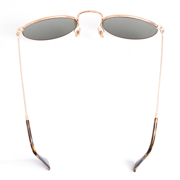 レイバン サングラス レディース メンズ ラウンド メタル クリスタルグレーライラックミラー 小さめ Ray-Ban RB3447N 001/80 中古