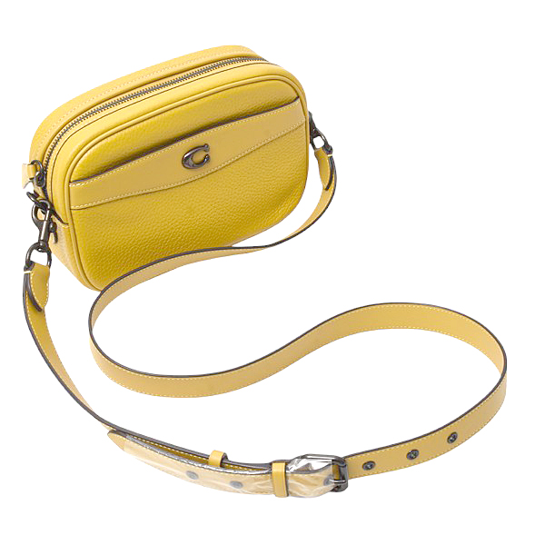 コーチ バッグ レディース ショルダーバッグ カメラバッグ 斜め掛け レザー イエロー 黄色 COACH 未使用展示品
