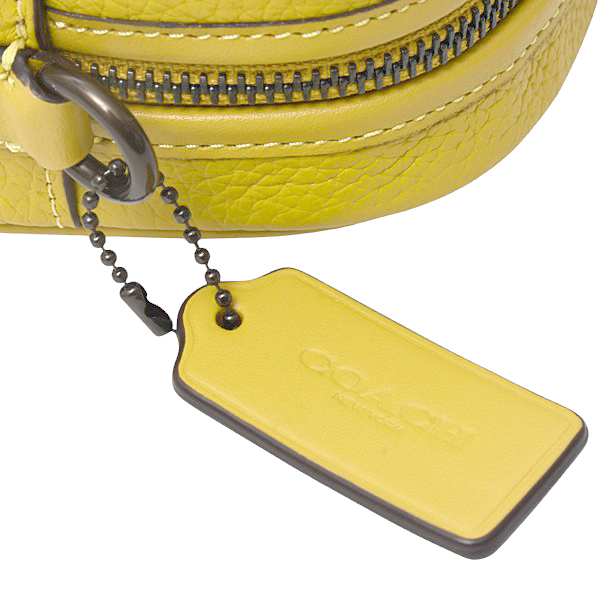 コーチ バッグ レディース ショルダーバッグ カメラバッグ 斜め掛け レザー イエロー 黄色 COACH 未使用展示品