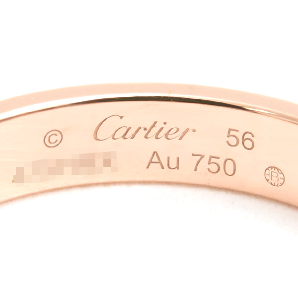 カルティエ 指輪 メンズ ミニラブ リング 56号 保証書付 ピンクゴールド Cartier 750PG 中古