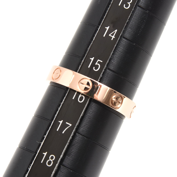 カルティエ 指輪 メンズ ミニラブ リング 56号 保証書付 ピンクゴールド Cartier 750PG 中古
