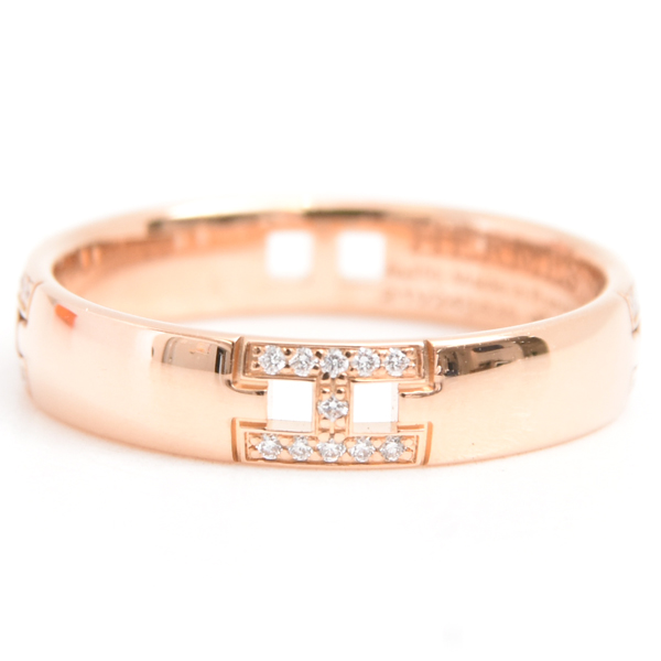 エルメス 指輪 レディース エヴァ― ヘラクレス ダイヤ リング 47号 ピンクゴールド HERMES 750PG 中古