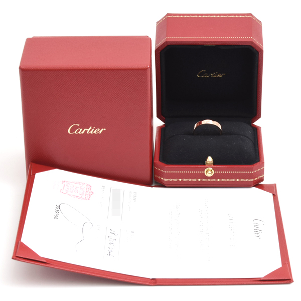 カルティエ 指輪 メンズ ミニラブ リング 56号 保証書付 ピンクゴールド Cartier 750PG 中古