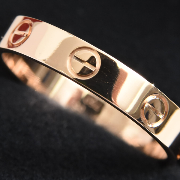 カルティエ 指輪 メンズ ミニラブ リング 56号 保証書付 ピンクゴールド Cartier 750PG 中古