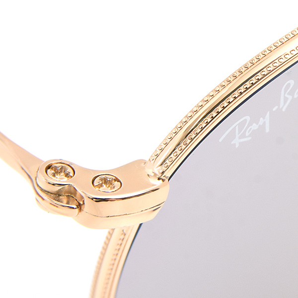 レイバン サングラス レディース メンズ ラウンド メタル クリスタルグレーライラックミラー 小さめ Ray-Ban RB3447N 001/80 中古