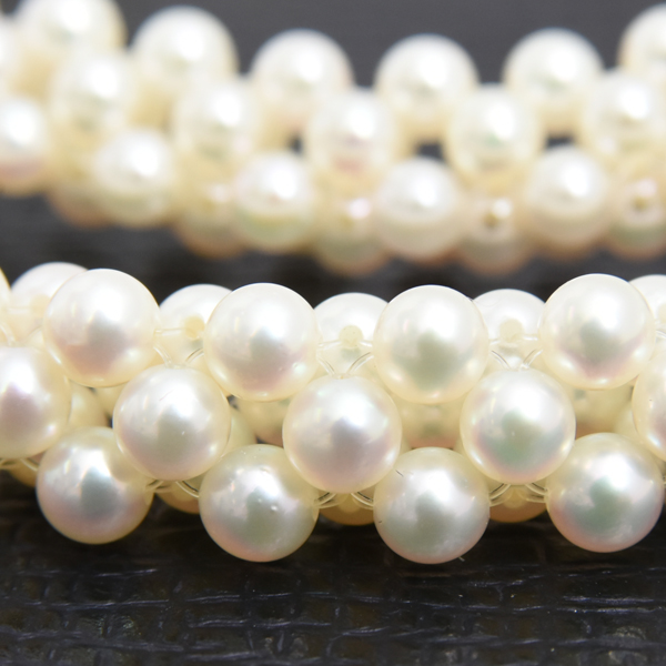 ミキモト ネックレス レディース ベビーパール チョーカー ネックレス 3.3mm～3.7mm珠 イエローゴールド MIKIMOTO K18 中古