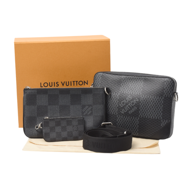 ルイヴィトン バッグ メンズ  トリオメッセンジャー ダミエグラフィット ショルダーバッグ N50017 Louis Vuitton 中古