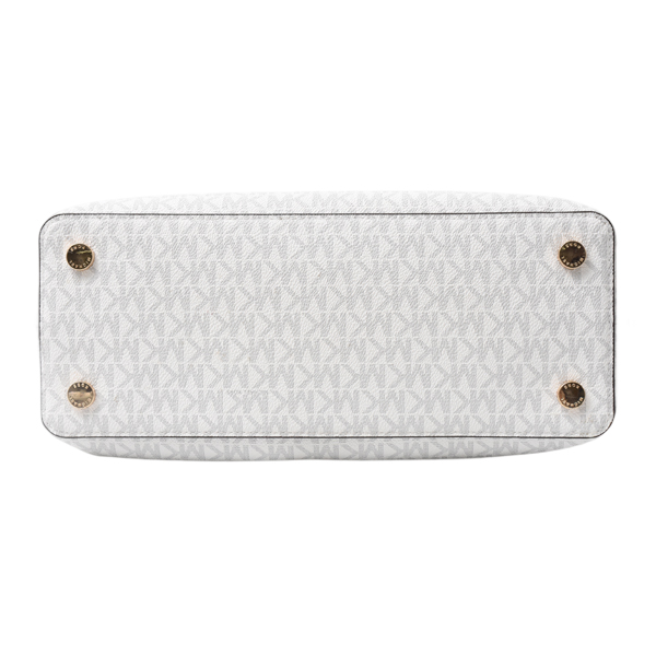 マイケルコース バッグ レディース エミリア サッチェル ラージ MKシグネチャー グレー×ホワイト MICHAEL KORS 35F0GU5S3B 中古