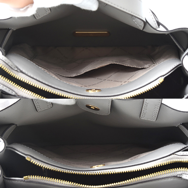 マイケルコース バッグ レディース エミリア サッチェル ラージ MKシグネチャー グレー×ホワイト MICHAEL KORS 35F0GU5S3B 中古