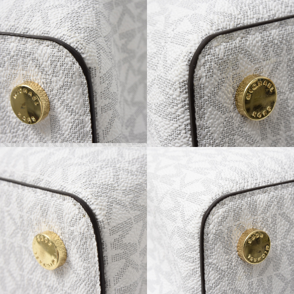 マイケルコース バッグ レディース エミリア サッチェル ラージ MKシグネチャー グレー×ホワイト MICHAEL KORS 35F0GU5S3B 中古