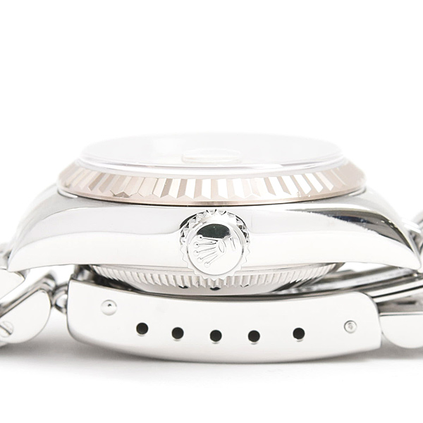 ロレックス 時計 レディース デイトジャスト 自動巻 D番 ホワイトシェル文字盤 ローマン SS×WG ROLEX 79174NR 中古