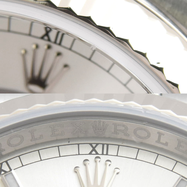 ロレックス 時計 メンズ デイトジャスト 自動巻 Z番 グレー×シルバー文字盤 ステンレス ホワイトゴールド ROLEX SS×WG 116234 中古