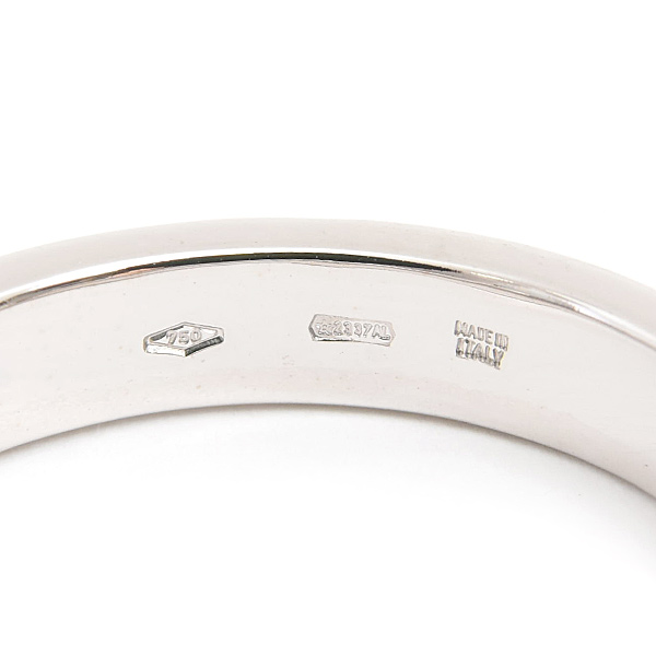 ブルガリ 指輪 メンズ 1Pダイヤ ビーゼロワン エッセンシャル バンド リング 20号 ホワイトゴールド BVLGARI 750WG 中古