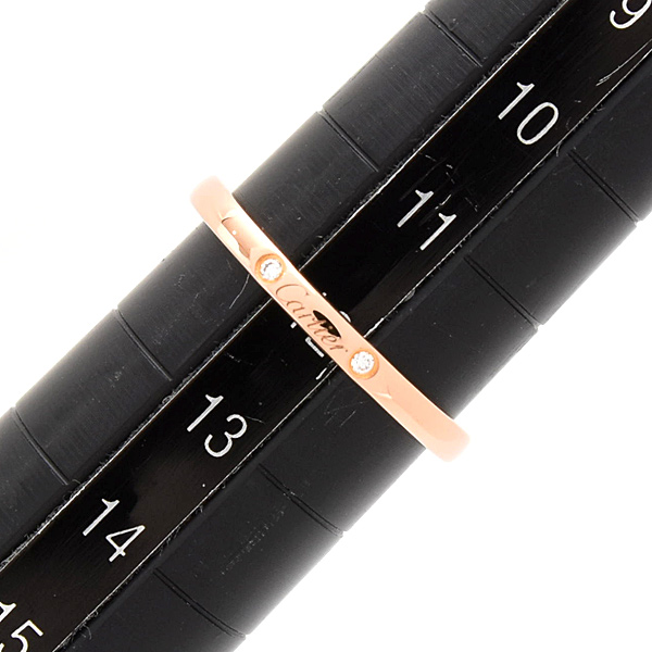 カルティエ 指輪 レディース 3Pダイヤ バレリーナ カーブ ウェディング リング 52号 実寸12号 ピンクゴールド Cartier 750PG 中古