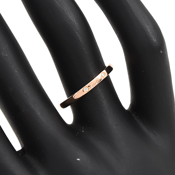 カルティエ 指輪 レディース 3Pダイヤ バレリーナ カーブ ウェディング リング 52号 実寸12号 ピンクゴールド Cartier 750PG 中古
