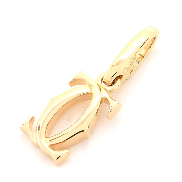 カルティエ ペンダント レディース メンズ 2C チャーム ペンダントトップ イエローゴールド Cartier 750YG 中古