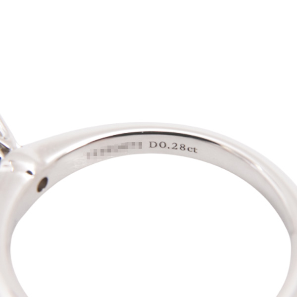 ティファニー 指輪 レディース セッティング エンゲージメント リング 9号 ダイヤ 0.28ct プラチナ PT950 TIFFANY 中古