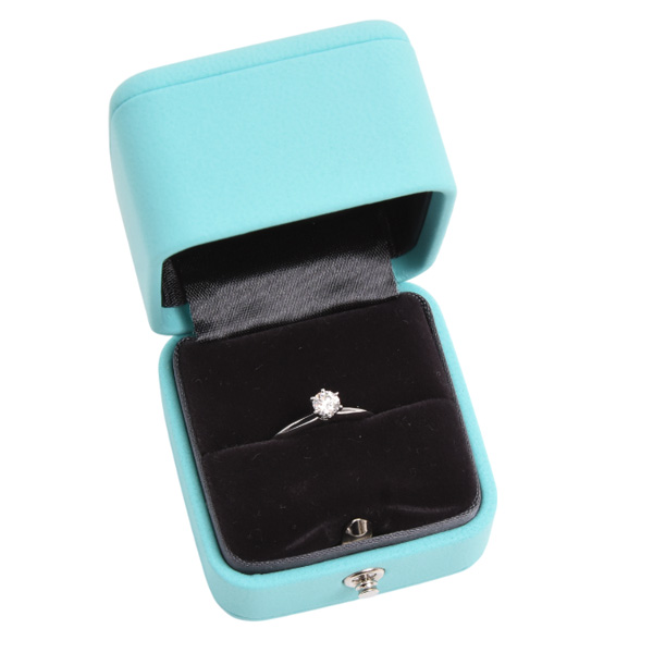 ティファニー 指輪 レディース セッティング エンゲージメント リング 9号 ダイヤ 0.28ct プラチナ PT950 TIFFANY 中古