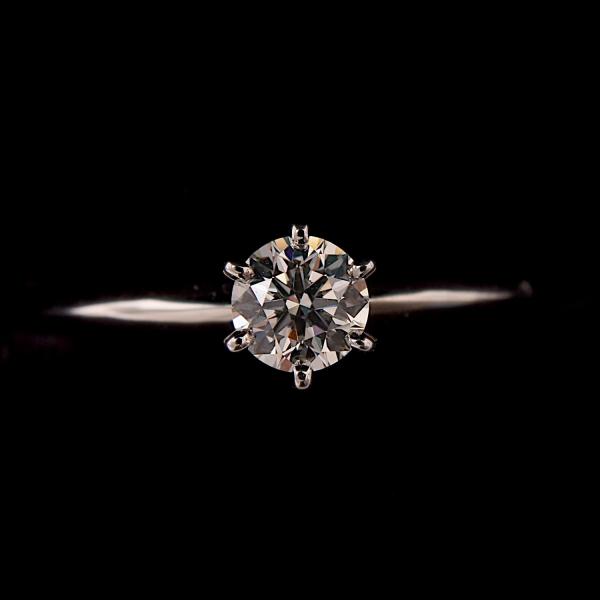 ティファニー 指輪 レディース セッティング エンゲージメント リング 9号 ダイヤ 0.28ct プラチナ PT950 TIFFANY 中古