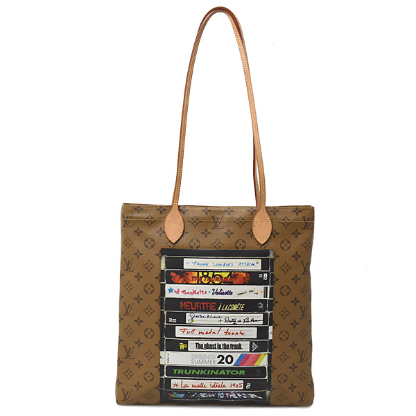 ルイヴィトン モノグラムリバース キャリーイット ビデオプリント トートバッグ Louis Vuitton M45198 中古