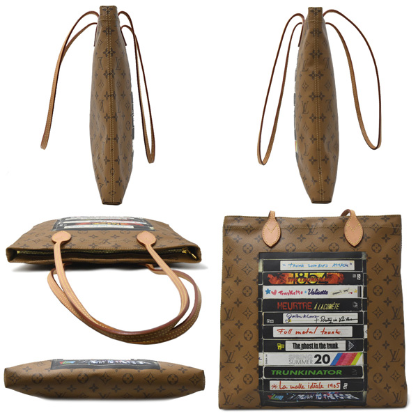 ルイヴィトン モノグラムリバース キャリーイット ビデオプリント トートバッグ Louis Vuitton M45198 中古