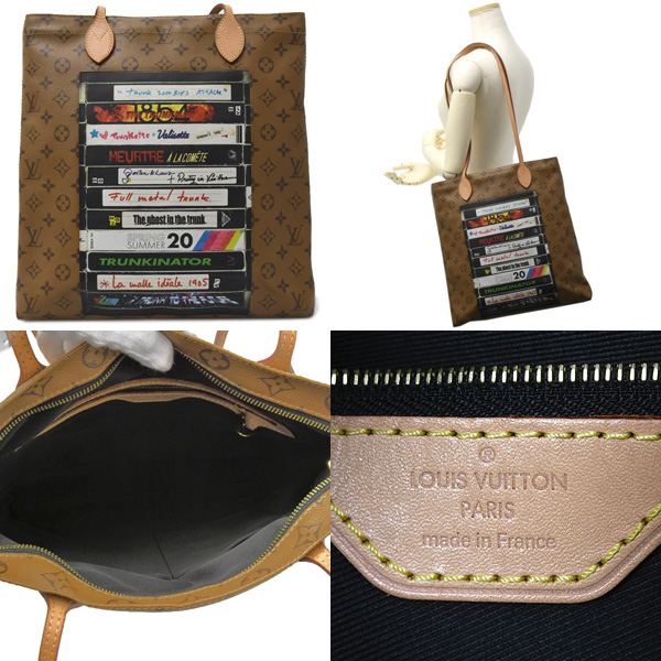 ルイヴィトン モノグラムリバース キャリーイット ビデオプリント トートバッグ Louis Vuitton M45198 中古
