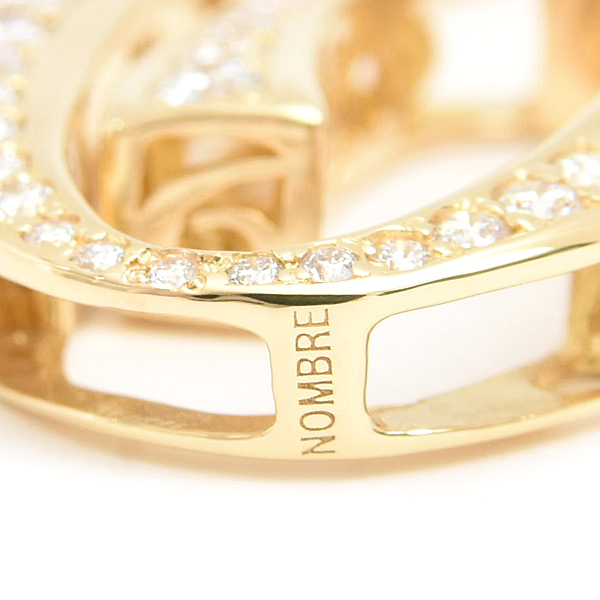 ゆきざき ペンダント レディース メンズ ノンブル NO.9 ナンバー9 ダイヤモンド ペンダントトップ D1.10ct Lサイズ イエローゴールド NOMBRE K18 中古