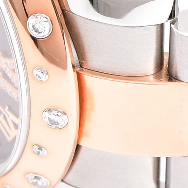 ロレックス 時計 レディース ボーイズ デイトジャスト31 VIダイヤ 自動巻 G番 チョコレート ブラウン文字盤 ステンレス ローズゴールド ROLEX 178341 SS×PG 中古