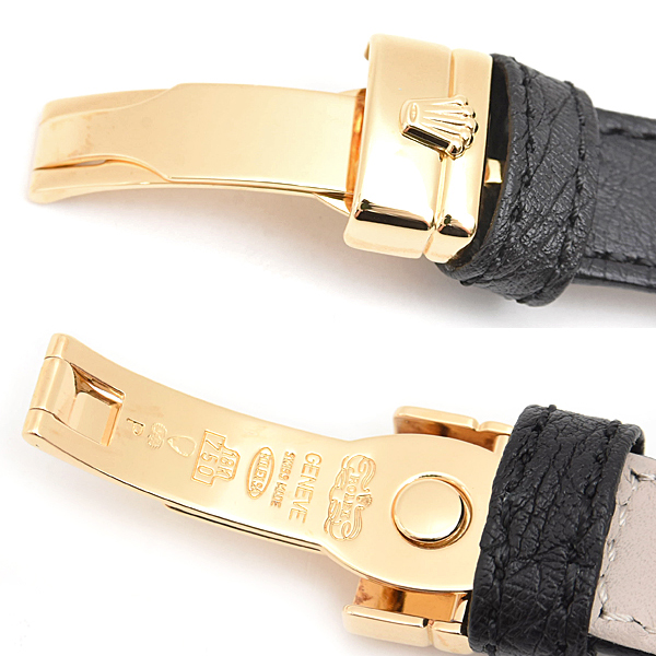 ロレックス 時計 レディース チェリーニ 11Pダイヤ クォーツ E番 ホワイト文字盤 750YG K18 ROLEX 6622 中古