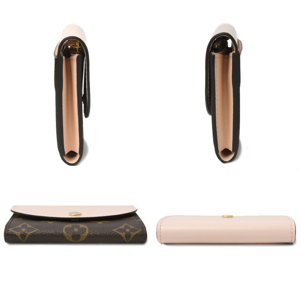 ルイヴィトン 財布 レディース モノグラム ポルトモネ ロザリ ミニウォレット ピンクオパール Louis Vuitton M83600 中古