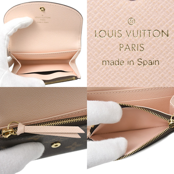 ルイヴィトン 財布 レディース モノグラム ポルトモネ ロザリ ミニウォレット ピンクオパール Louis Vuitton M83600 中古