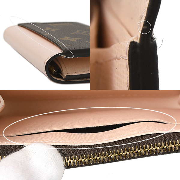 ルイヴィトン 財布 レディース モノグラム ポルトモネ ロザリ ミニウォレット ピンクオパール Louis Vuitton M83600 中古