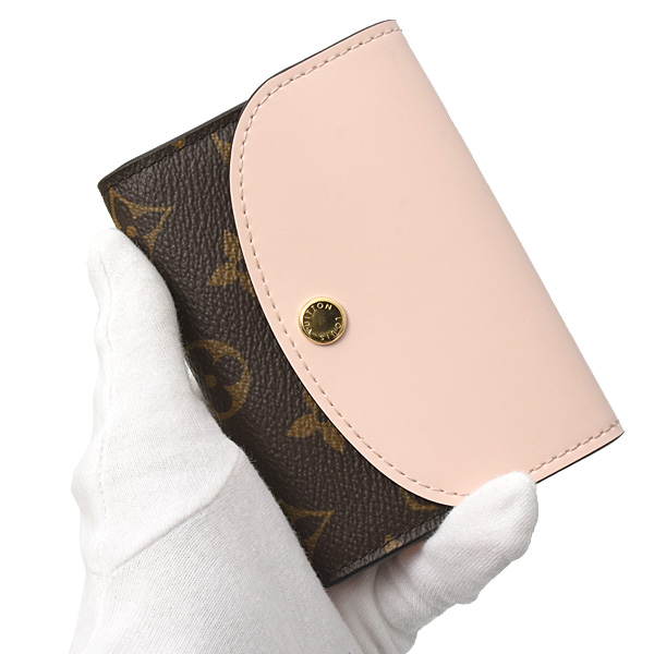 ルイヴィトン 財布 レディース モノグラム ポルトモネ ロザリ ミニウォレット ピンクオパール Louis Vuitton M83600 中古