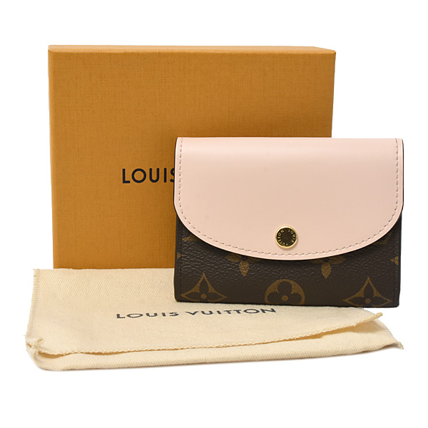ルイヴィトン 財布 レディース モノグラム ポルトモネ ロザリ ミニウォレット ピンクオパール Louis Vuitton M83600 中古