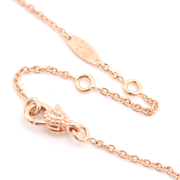 クリスチャンディオール ネックレス レディース ローズディオール クチュール ネックレス ピンクゴールド Christian Dior 750PG 中古