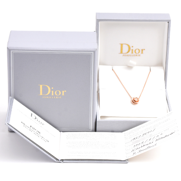 クリスチャンディオール ネックレス レディース ローズディオール クチュール ネックレス ピンクゴールド Christian Dior 750PG 中古