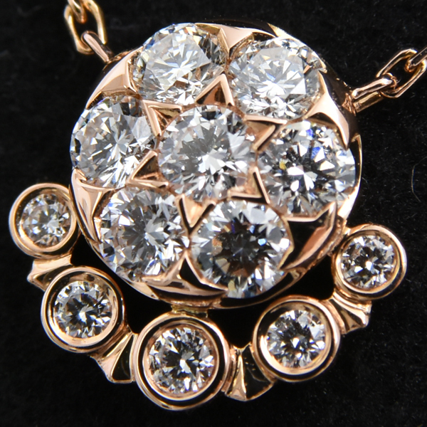 カルティエ ネックレス レディース エタンセルドゥ カルティエ ダイヤ ネックレス ピンクゴールド Cartier 750PG 中古