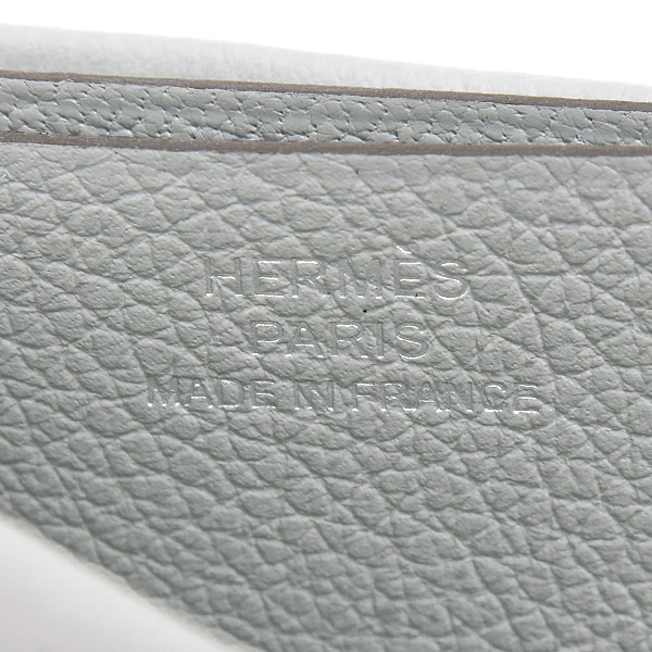 エルメス カードケース レディース メンズ Hセリエ 名刺入れ W刻印 エバーカラー グリプラチナ グレー系 HERMES 中古