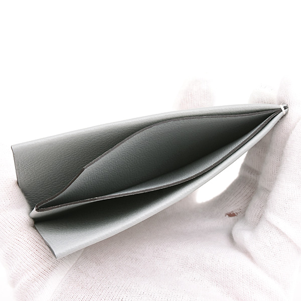 エルメス カードケース レディース メンズ Hセリエ 名刺入れ W刻印 エバーカラー グリプラチナ グレー系 HERMES 中古