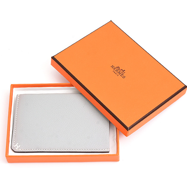 エルメス カードケース レディース メンズ Hセリエ 名刺入れ W刻印 エバーカラー グリプラチナ グレー系 HERMES 中古