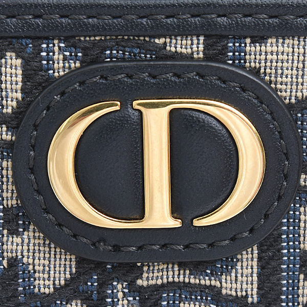 クリスチャンディオール バッグ レディース オブリーク フォンショルダー 2WAY チェーンショルダー ネイビー キャンバス Christian Dior 中古