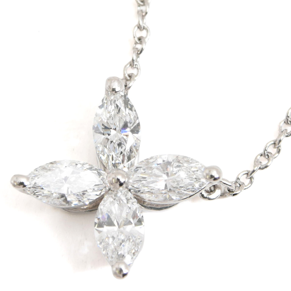 ティファニー ネックレス レディース ビクトリア ミディアム ダイヤモンド ネックレス プラチナ TIFFANY PT950 中古