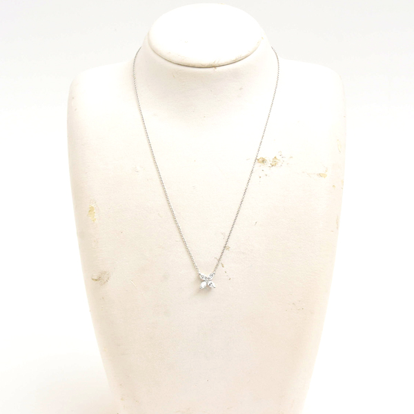ティファニー ネックレス レディース ビクトリア ミディアム ダイヤモンド ネックレス プラチナ TIFFANY PT950 中古