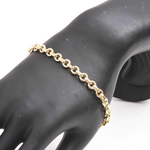 ティファニー ブレス ユニセックス ドーナツリンク チェーン ブレスレット イエローゴールド TIFFANY 750YG 中古